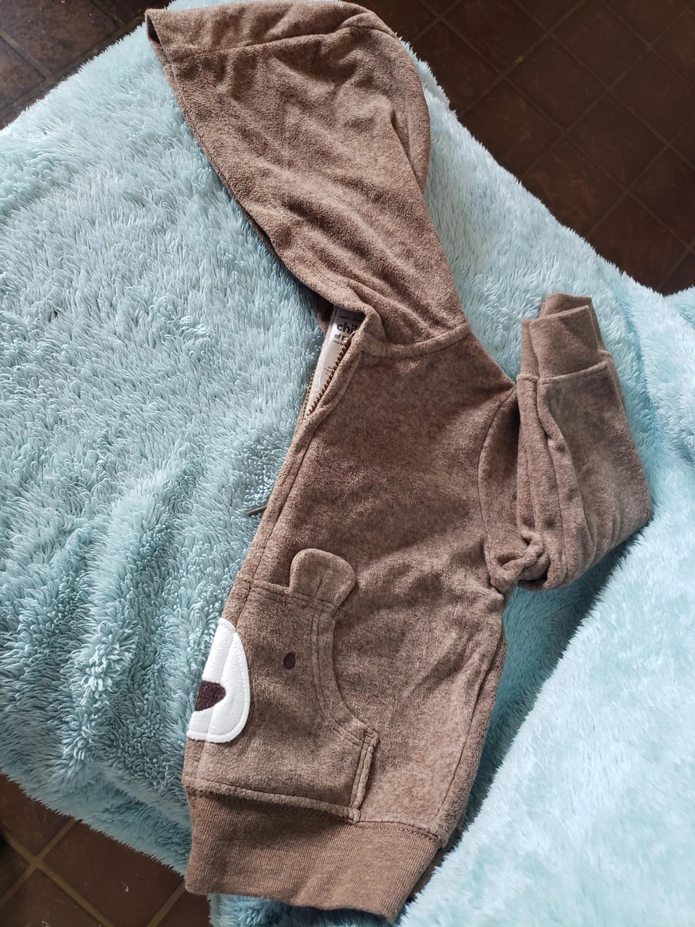 child of mine Brown Hooded Bear Face Matching Set